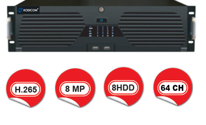 Kodicom KD-N64E / 64 Kanal 8 Megapiksel NVR Kayıt Cihazı